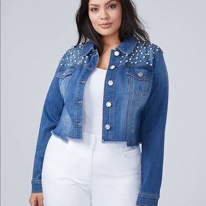 Pearl accented Denim Jacket